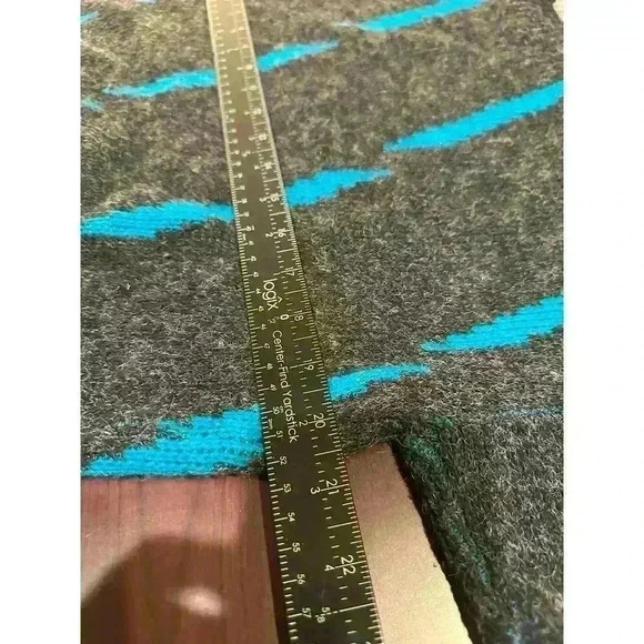 VTG Nicolas Allen Womens Size M Pattern Knit Pullover Sweater Gray Blue Crewneck - Picture 8 of 10